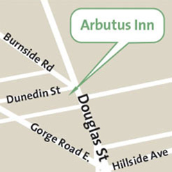 map of Arbutus Inn